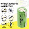 Exell Battery 2/3AA NiMH 700mAh 1.2V Flat top Rechargeable Battery with Tabs EBC-506-1